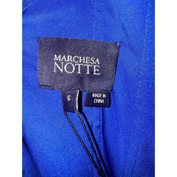 Marchese Notte Embroidered Off the Shoulder Gown NWT Sz. 6 - Picture 6 of 10